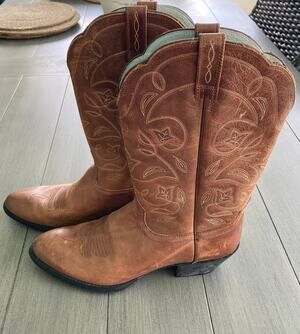 Ariat Heritage Western R Toe Cowgirl Boots – 11" Brown Size 10B